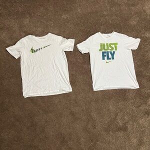 LOT Nike Boy’s Youth XL White Tees with Graphic Designs